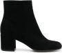 Gianvito Rossi Margaux block-heel suede boots Black - Thumbnail 1