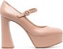 Gianvito Rossi Mary Jane 130mm leather platform pumps Neutrals - Thumbnail 1