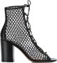 Gianvito Rossi mesh lace-up booties Black - Thumbnail 1