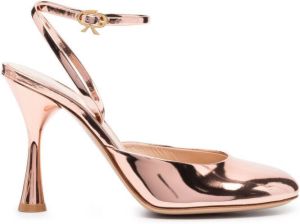 Gianvito Rossi metallic 100mm leather pumps Pink