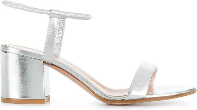 Gianvito Rossi metallic ankle strap sandals