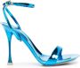 Gianvito Rossi metallic-finish 110mm heeled sandals Blue - Thumbnail 1