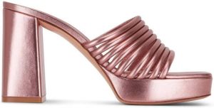 Gianvito Rossi metallic platform sandals Pink