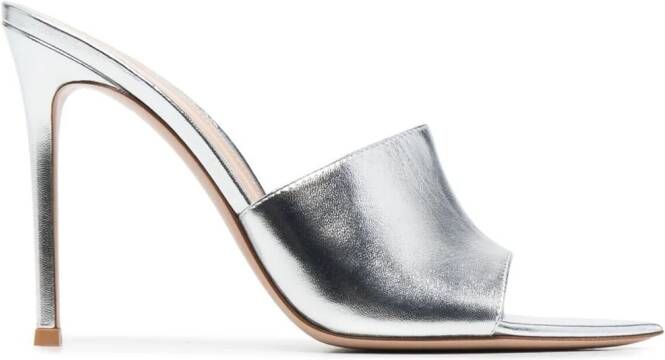 Gianvito Rossi metallic stiletto sandals Grey