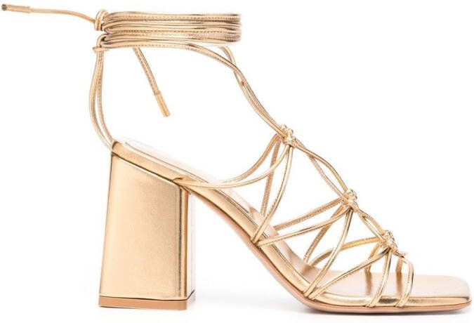 Gianvito Rossi Minas 85mm leather sandals Gold