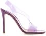 Gianvito Rossi Metropolis 105mm cut-out transparent sandals Purple - Thumbnail 1