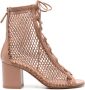 Gianvito Rossi open-knit lace-up sandals Pink - Thumbnail 1