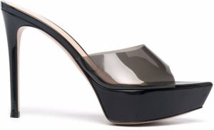 Gianvito Rossi open-toe transparent-strap mules Brown