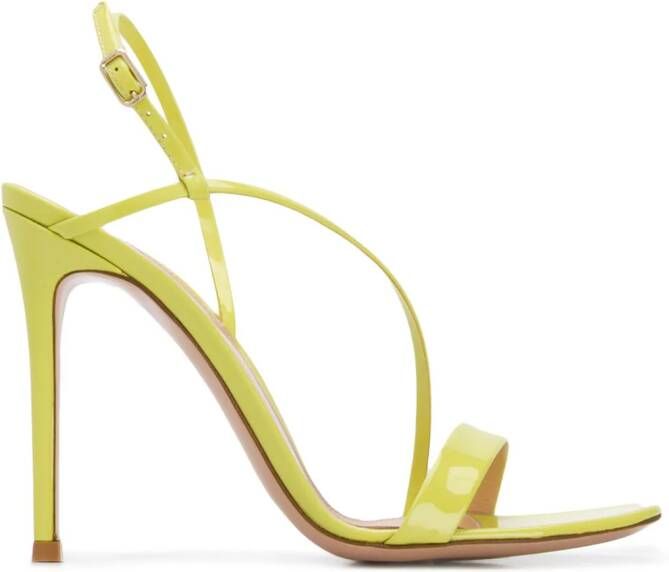 Gianvito Rossi patent strappy sandals Yellow
