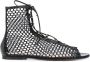 Gianvito Rossi perforated lace-up sandals Black - Thumbnail 1