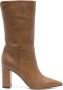 Gianvito Rossi Piper 85mm leather boot Brown - Thumbnail 1