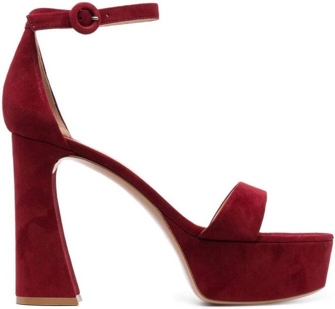 Gianvito Rossi Holly 120mm suede sandals Red