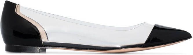 Gianvito Rossi Plexi ballerina shoes Black