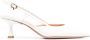 Gianvito Rossi point toe slingback leather pumps White - Thumbnail 1