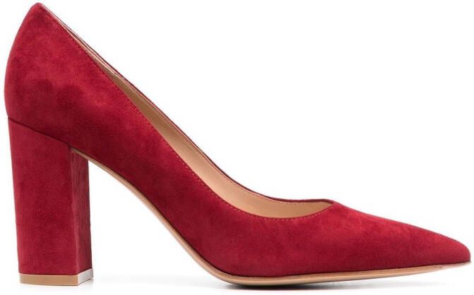 Gianvito Rossi Piper 85mm suede pumps Red