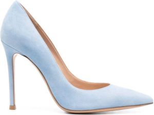Gianvito Rossi pointed suede pumps Blue