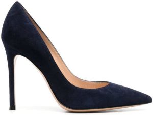 Gianvito Rossi pointed suede pumps Blue