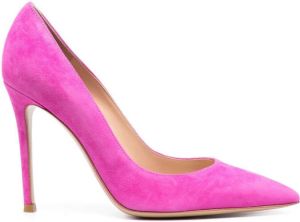 Gianvito Rossi pointed suede pumps Pink
