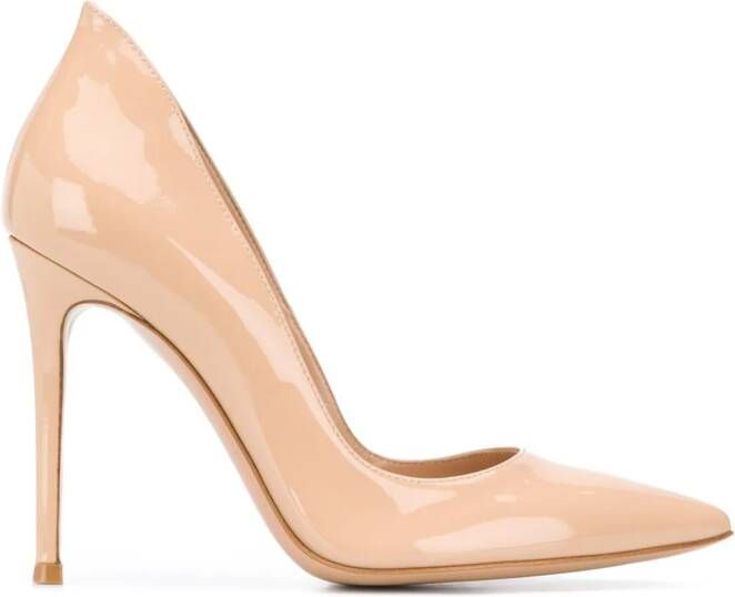 Gianvito Rossi pointed toe 110mm pumps Neutrals