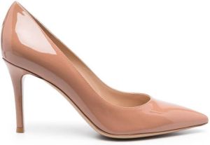 Gianvito Rossi 85mm patent leather pumps Neutrals