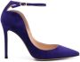 Gianvito Rossi pointed-toe ankle strap 105mm pumps Purple - Thumbnail 1