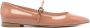 Gianvito Rossi pointed-toe buckle-strap ballerina shoes Neutrals - Thumbnail 1
