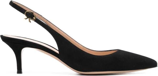 Gianvito Rossi pointed-toe slingback pumps Black