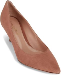 Gianvito Rossi pointed-toe suede pumps Neutrals