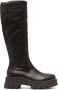 Gianvito Rossi polished-finish ridged-sole boots Brown - Thumbnail 1