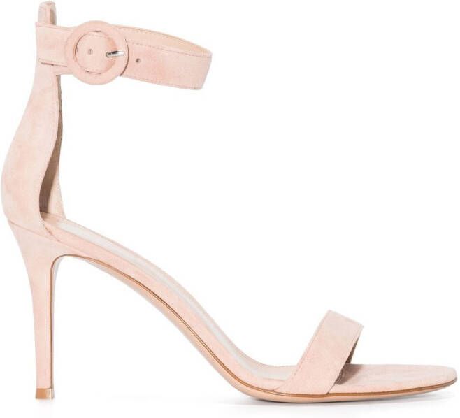 Gianvito Rossi Portofino 85mm suede sandals Pink