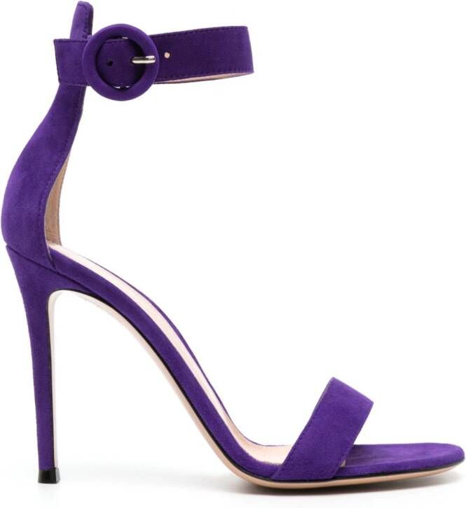 Gianvito Rossi Portofino 85mm suede sandals Purple