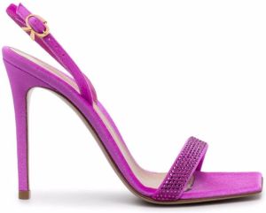 Gianvito Rossi rhinestone leather sandals Pink