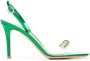 Gianvito Rossi Ribbon Candy gemstone-embellished 90mm sandals Green - Thumbnail 1
