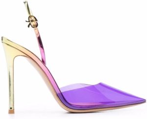 Gianvito Rossi Ribbon D-Orsay pointed pumps Purple