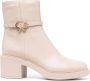 Gianvito Rossi Ribbon Dumont 45mm leather boots Neutrals - Thumbnail 1