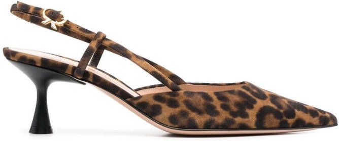 Gianvito Rossi Ascent 55mm slingback pumps Brown