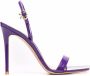 Gianvito Rossi Ribbon open-toe heeled leather sandals Purple - Thumbnail 1