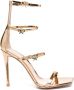 Gianvito Rossi Ribbon Uptown 105mm strappy sandals Gold - Thumbnail 1