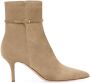 Gianvito Rossi Ribbon Ville 70mm suede boots Brown - Thumbnail 1