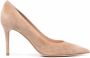 Gianvito Rossi Ricca 100mm suede pumps Neutrals - Thumbnail 1