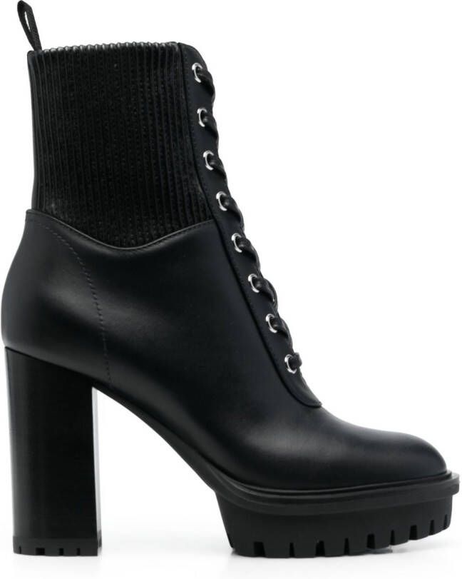 Gianvito Rossi Ricceo 105mm lace-up boots Black