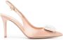 Gianvito Rossi satin crystal scarpins Neutrals - Thumbnail 1