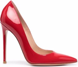 Gianvito Rossi shine-effect 115mm pointed-toe pumps Red