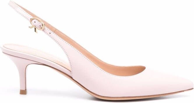 Gianvito Rossi slingback pointed-toe pumps Pink
