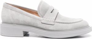 Gianvito Rossi slip-on suede loafers Grey