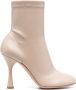 Gianvito Rossi sock-style 100mm leather boots Neutrals - Thumbnail 1