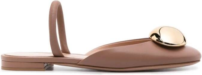 Gianvito Rossi Sphera slingback ballerina shoes Pink
