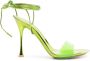 Gianvito Rossi Spice 95mm transparent-strap sandals Green - Thumbnail 1