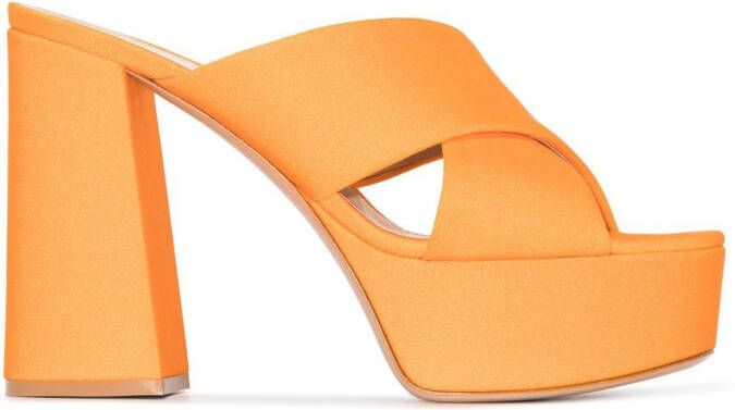 Gianvito Rossi Sue 130mm platform sandals Orange
