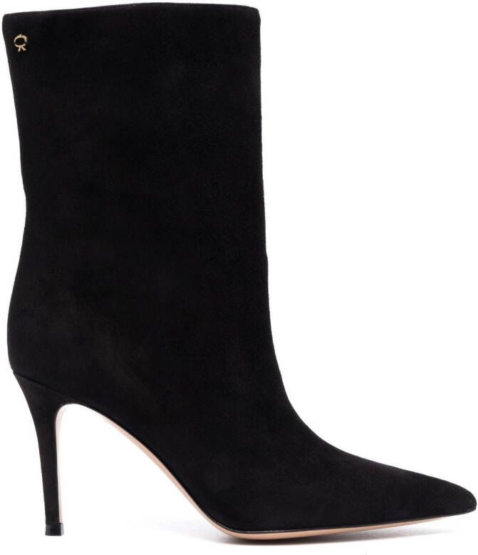 Gianvito Rossi suede ankle boots Black